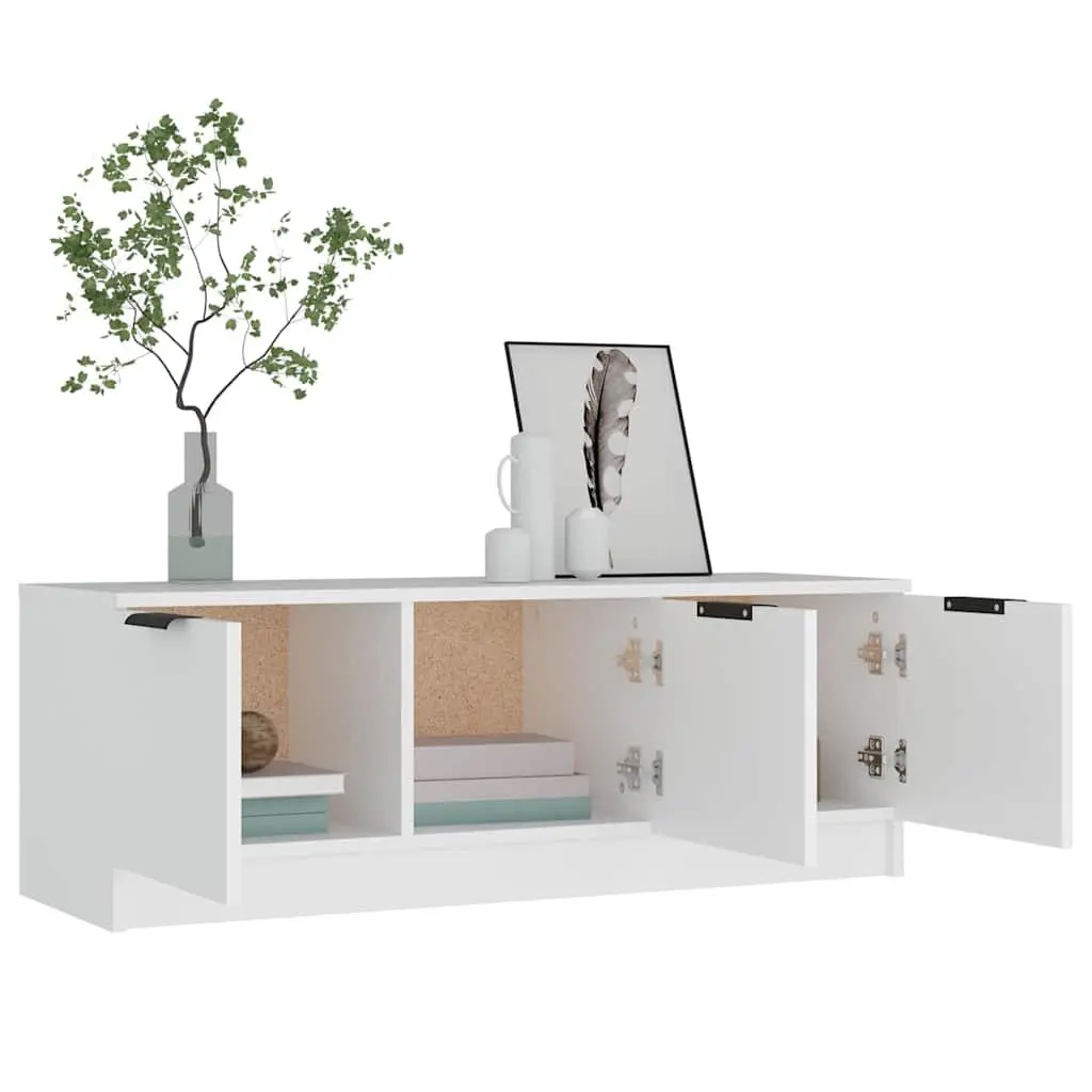 White TV Cabinet with Storage Solutions