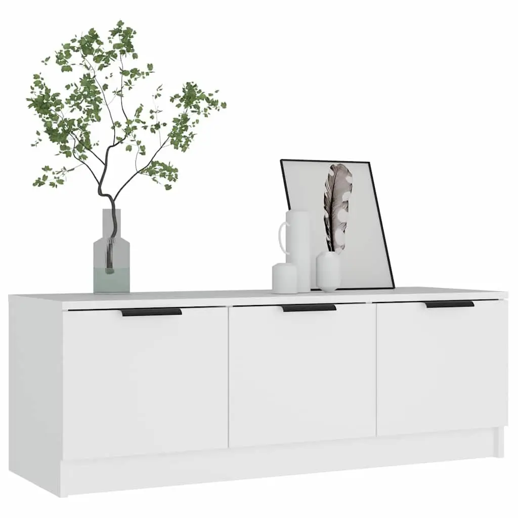 White TV Cabinet with Storage Solutions