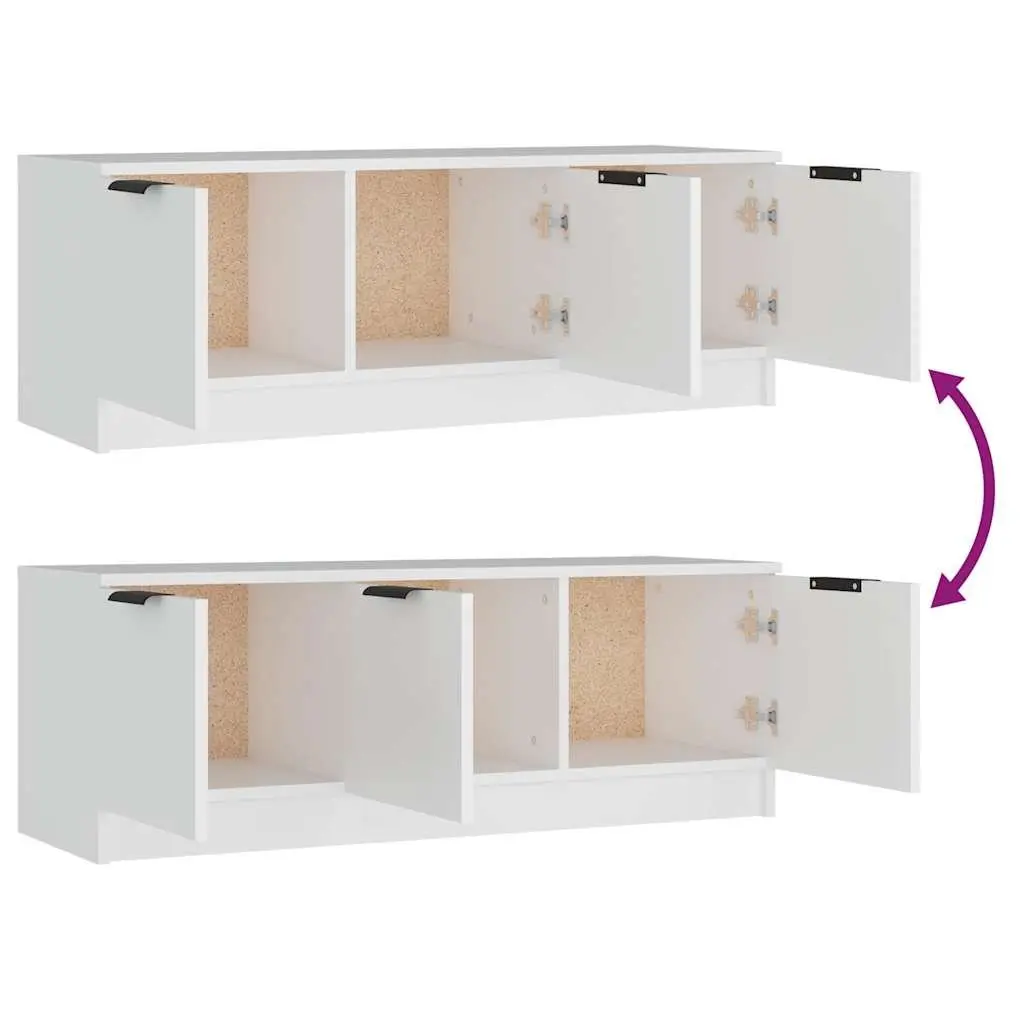 White TV Cabinet with Storage Solutions