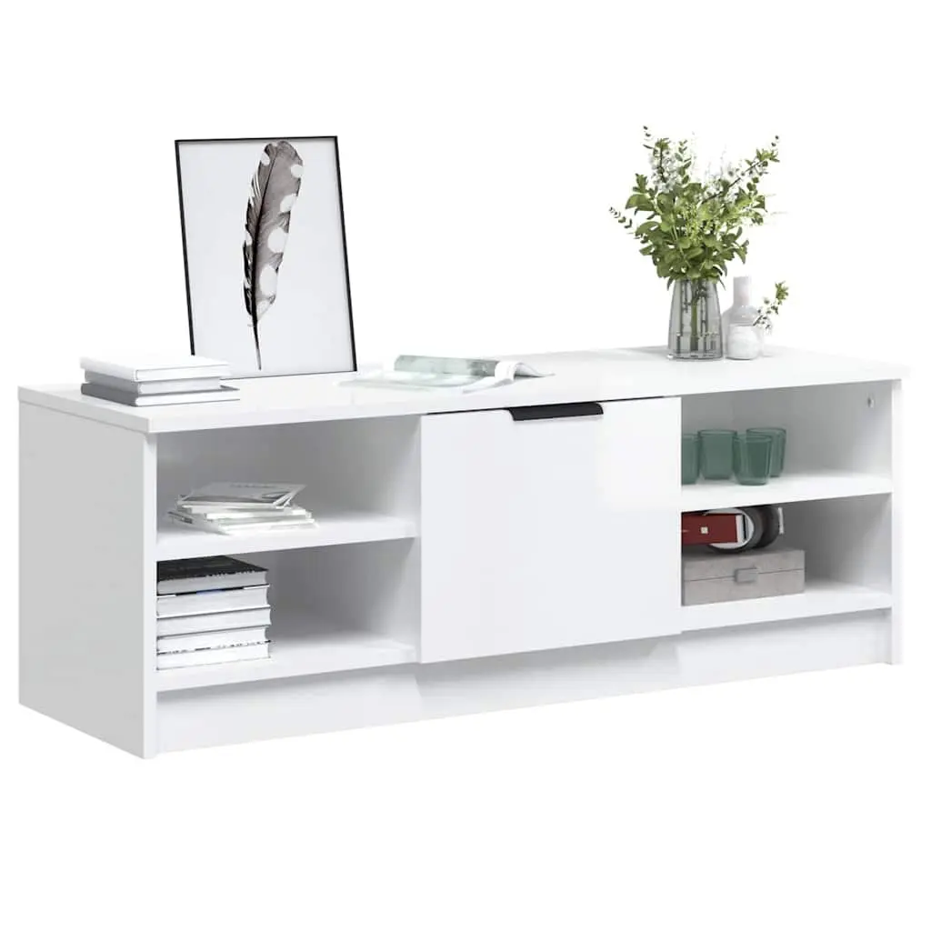 High Gloss White TV Storage Cabinet