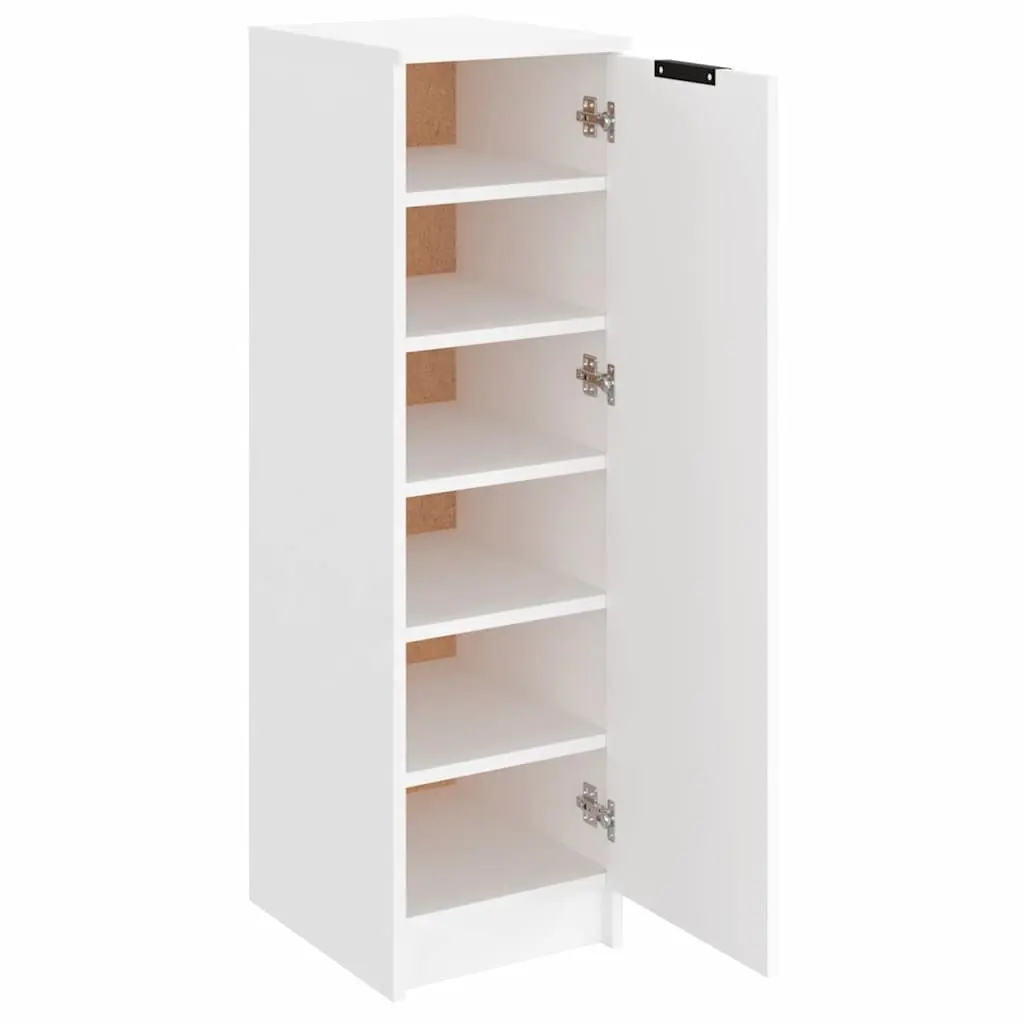Shoe Cabinet White Engineered Wood Door Shelves Organiser Home Furniture