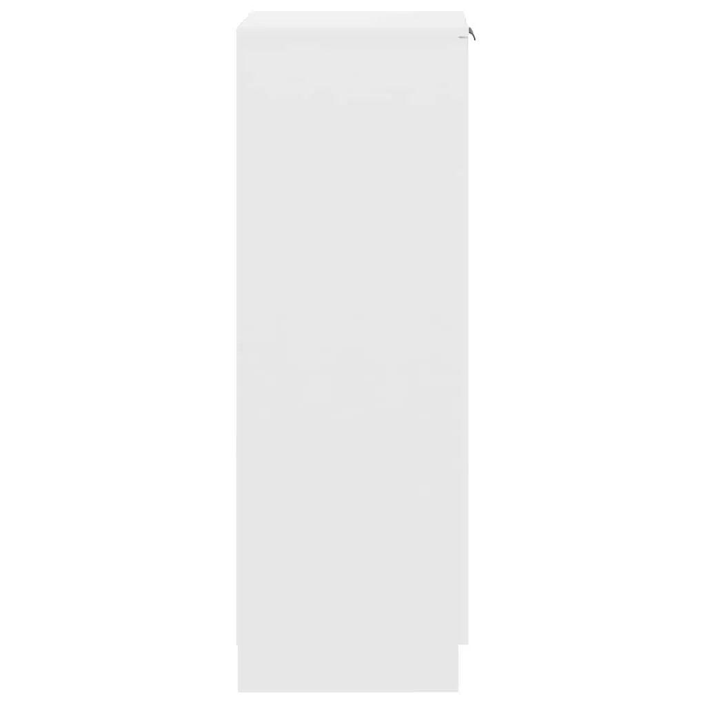 Shoe Cabinet White Engineered Wood Door Shelves Organiser Home Furniture