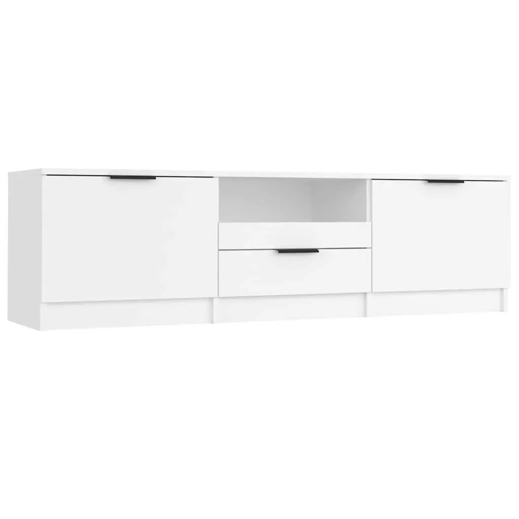 TV Cabinet in White with 3 Storage Areas