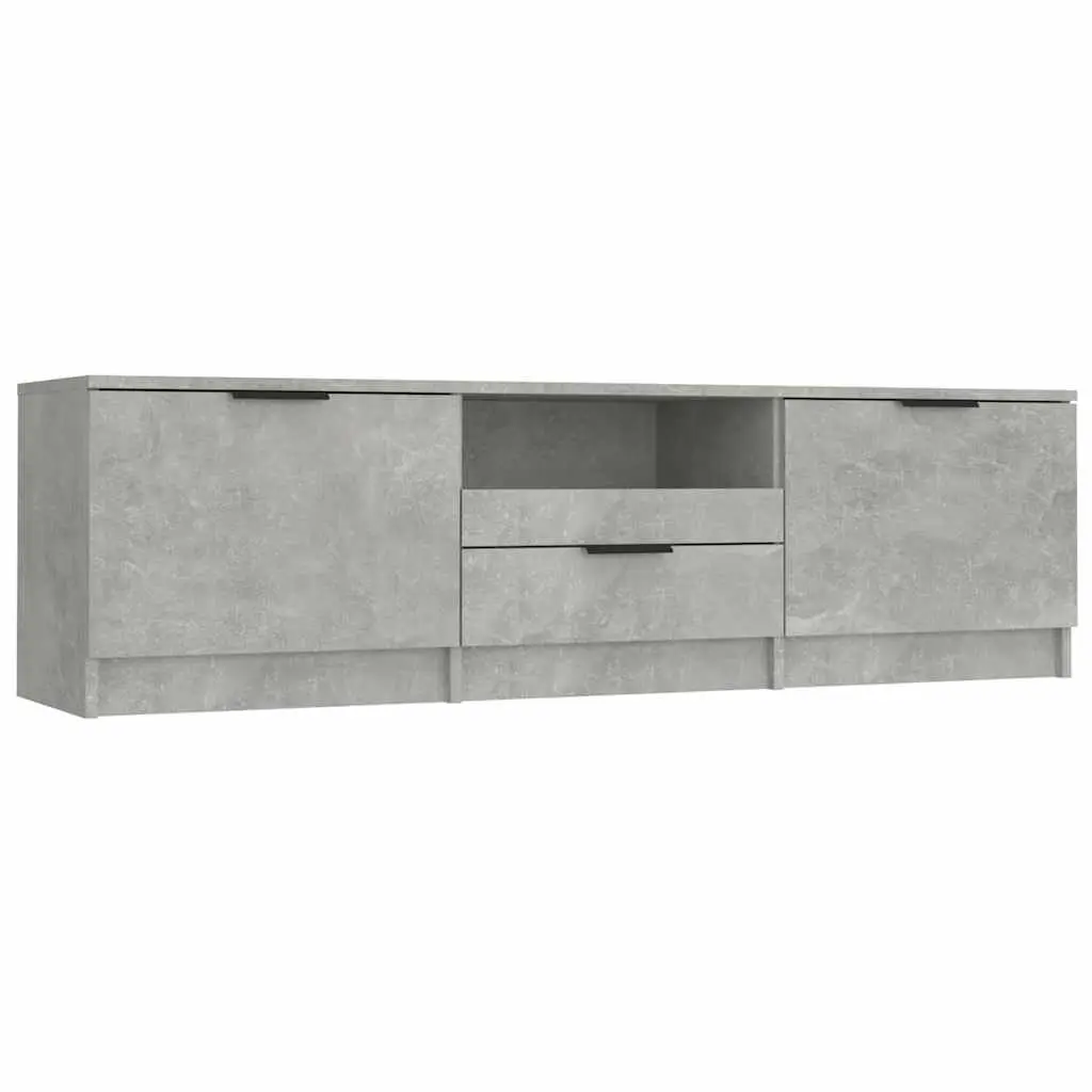 Grey TV Cabinet with Spacious Storage Options