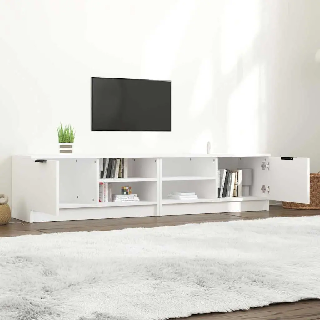 White TV Storage Cabinet with Smooth Finish