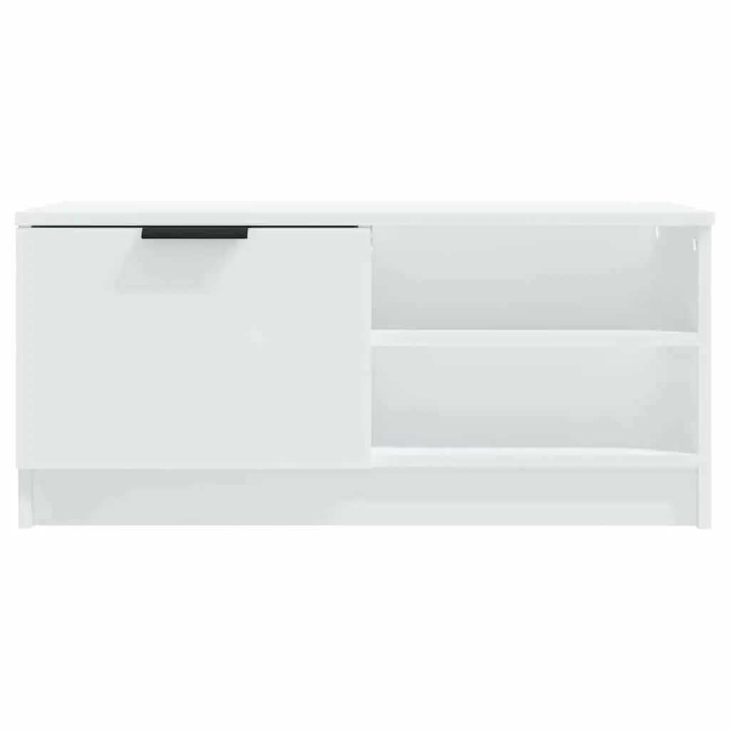 White TV Storage Cabinet with Smooth Finish