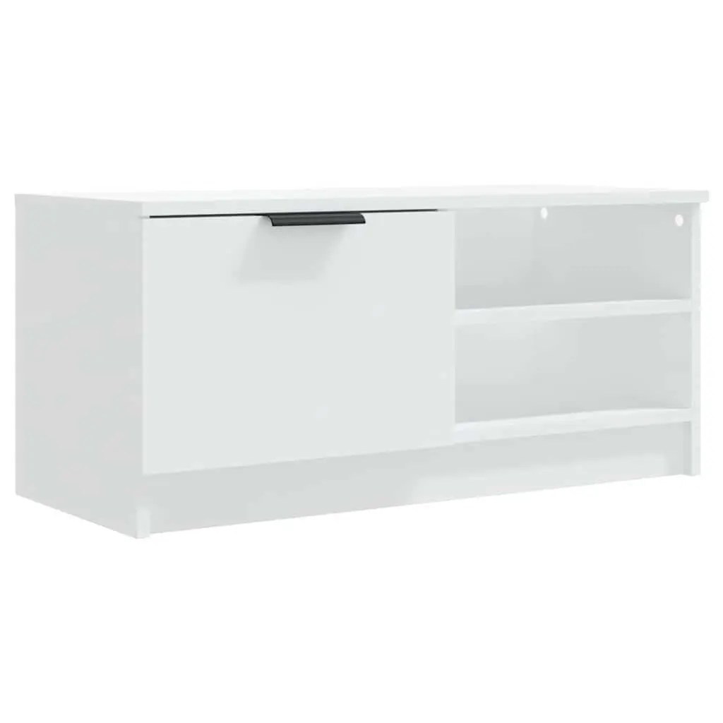 White TV Storage Cabinet with Smooth Finish
