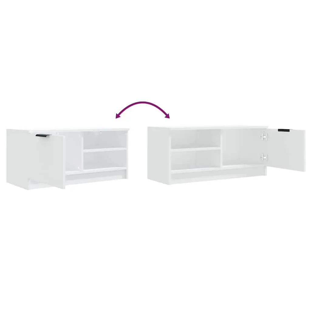 White TV Storage Cabinet with Smooth Finish