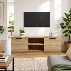 Brown TV Cabinet 102x35x36.5 cm with Ample Storage