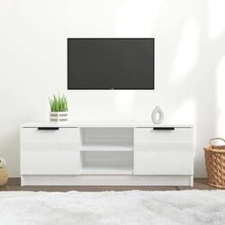 High Gloss White TV Cabinet for Display and Storage