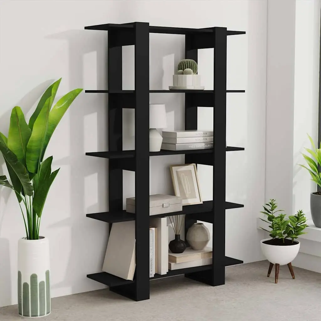 Bookshelf Black 100x30x160cm Room Divider Storage Unit