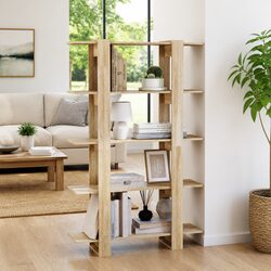 Compact Book Cabinet Brown Shelving Unit 100x30x160cm