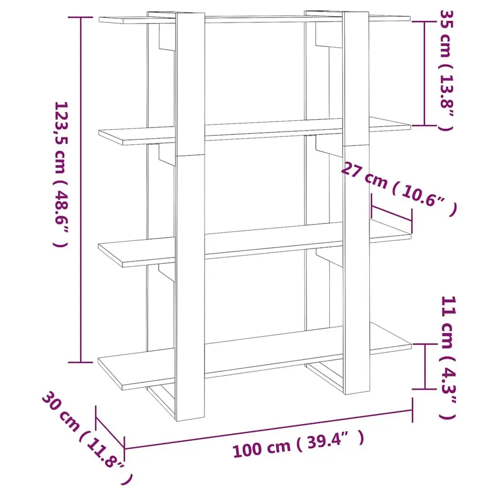 Black Book Cabinet Standing Shelf Storage Organiser Room Divider