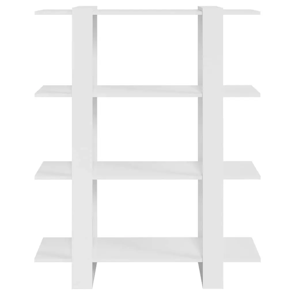 Book Cabinet White High Gloss Room Divider Storage Shelving Unit