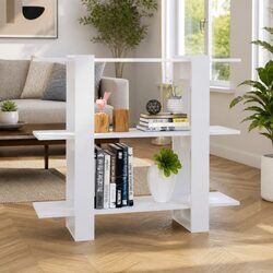 Compact White Book Cabinet with Versatile Use