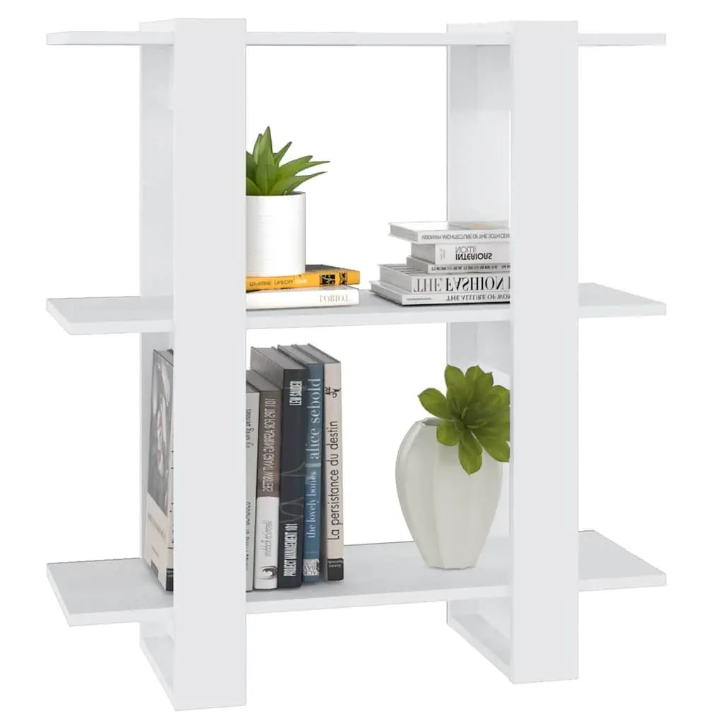 Wooden Book Cabinet White Standing Shelf Room Divider Storage Organizer