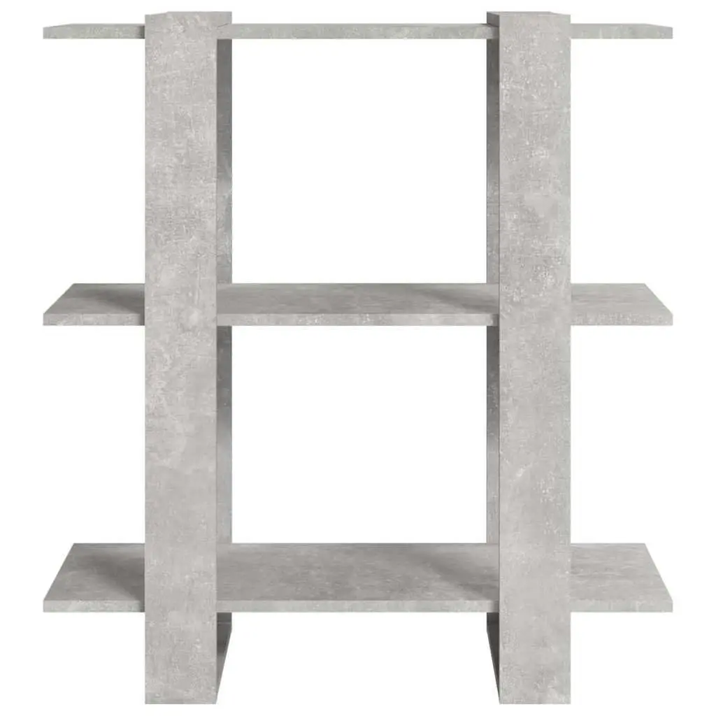 Book Cabinet Grey Wooden Room Divider 80x30x87 cm Storage Shelving Unit