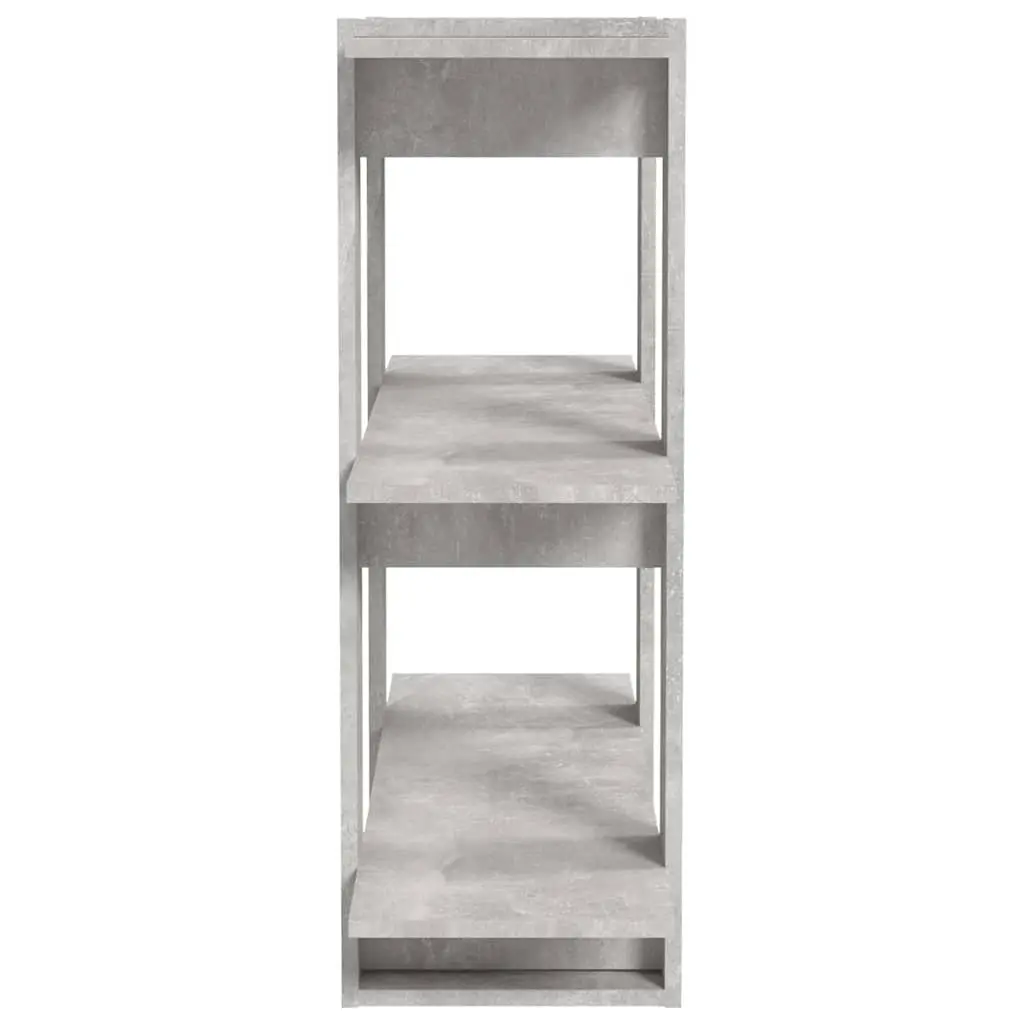 Book Cabinet Grey Wooden Room Divider 80x30x87 cm Storage Shelving Unit