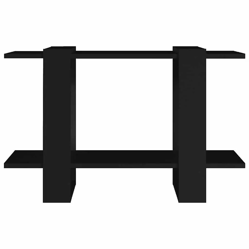 Book Cabinet Black 80 x 30 x 51 cm Room Divider Storage Organiser Display Shelf
