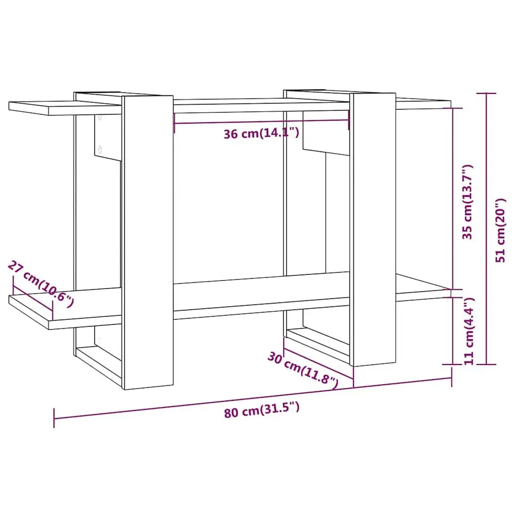 Book Cabinet Grey 80x30x51cm Room Divider Storage Shelf Bookshelf Stand