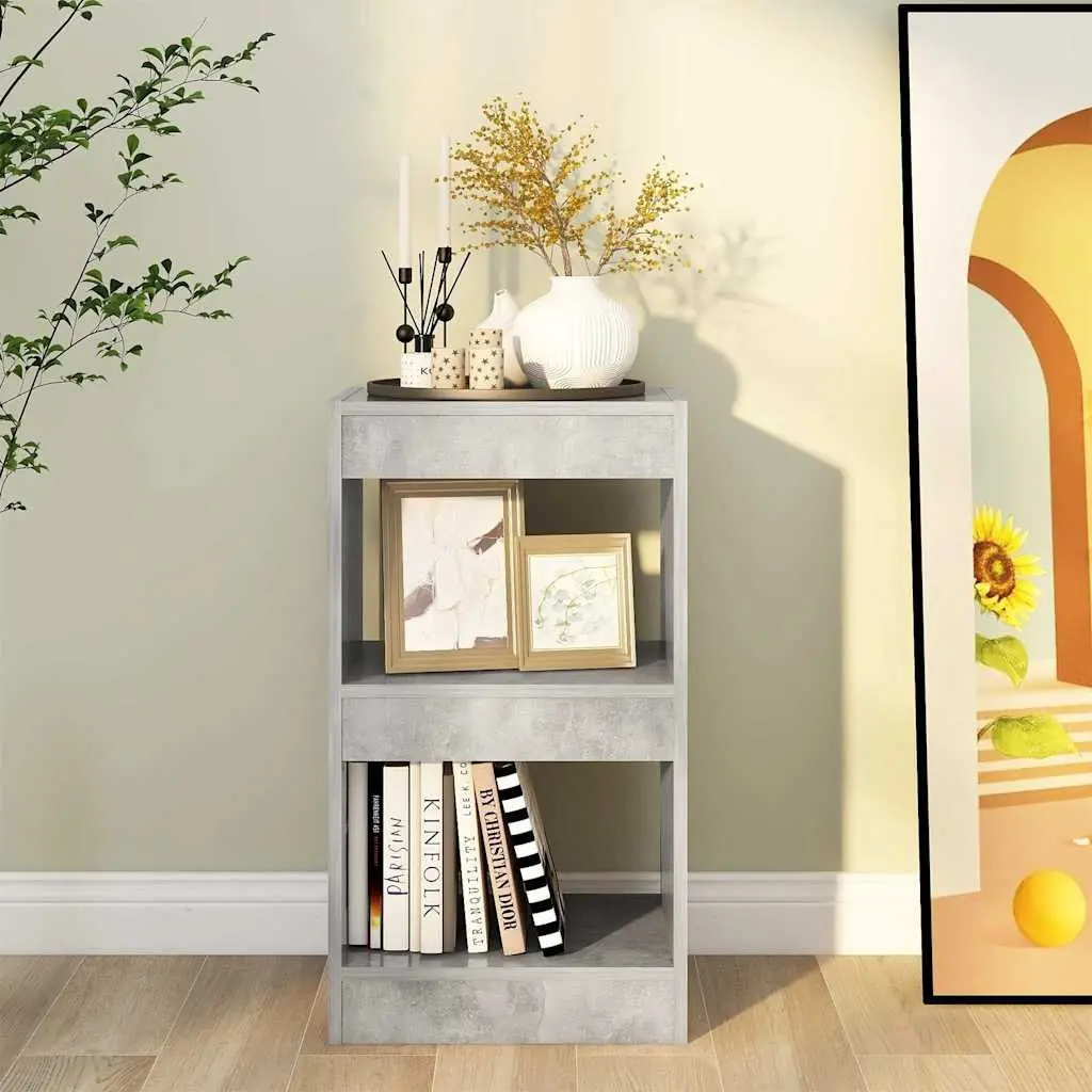 Book Cabinet Grey 40 x 30 x 72 cm Room Divider Shelving Unit Storage Bookcase Shelf