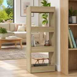 Compact and Durable Brown Wooden Shelf Unit