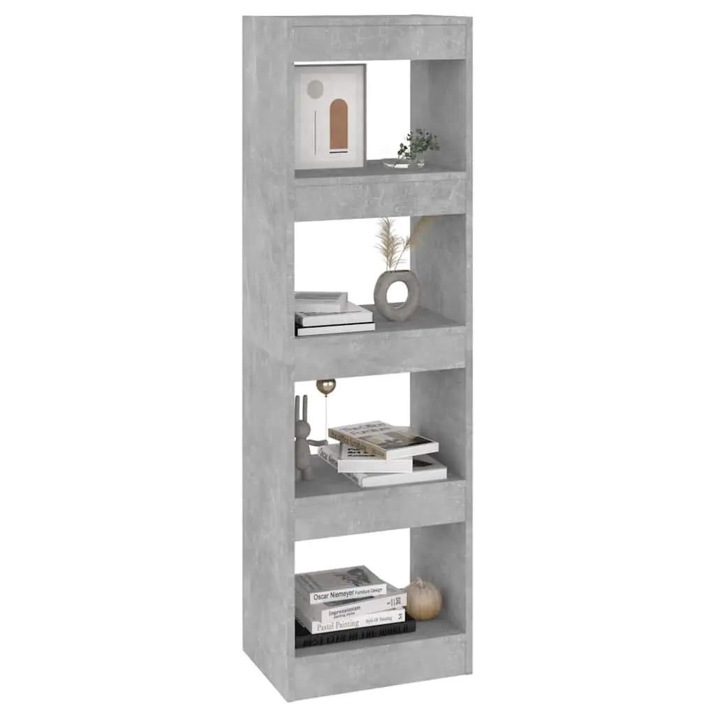 Grey Bookcase Storage Shelf Standing Unit Room Divider Shelving 40x30x135cm