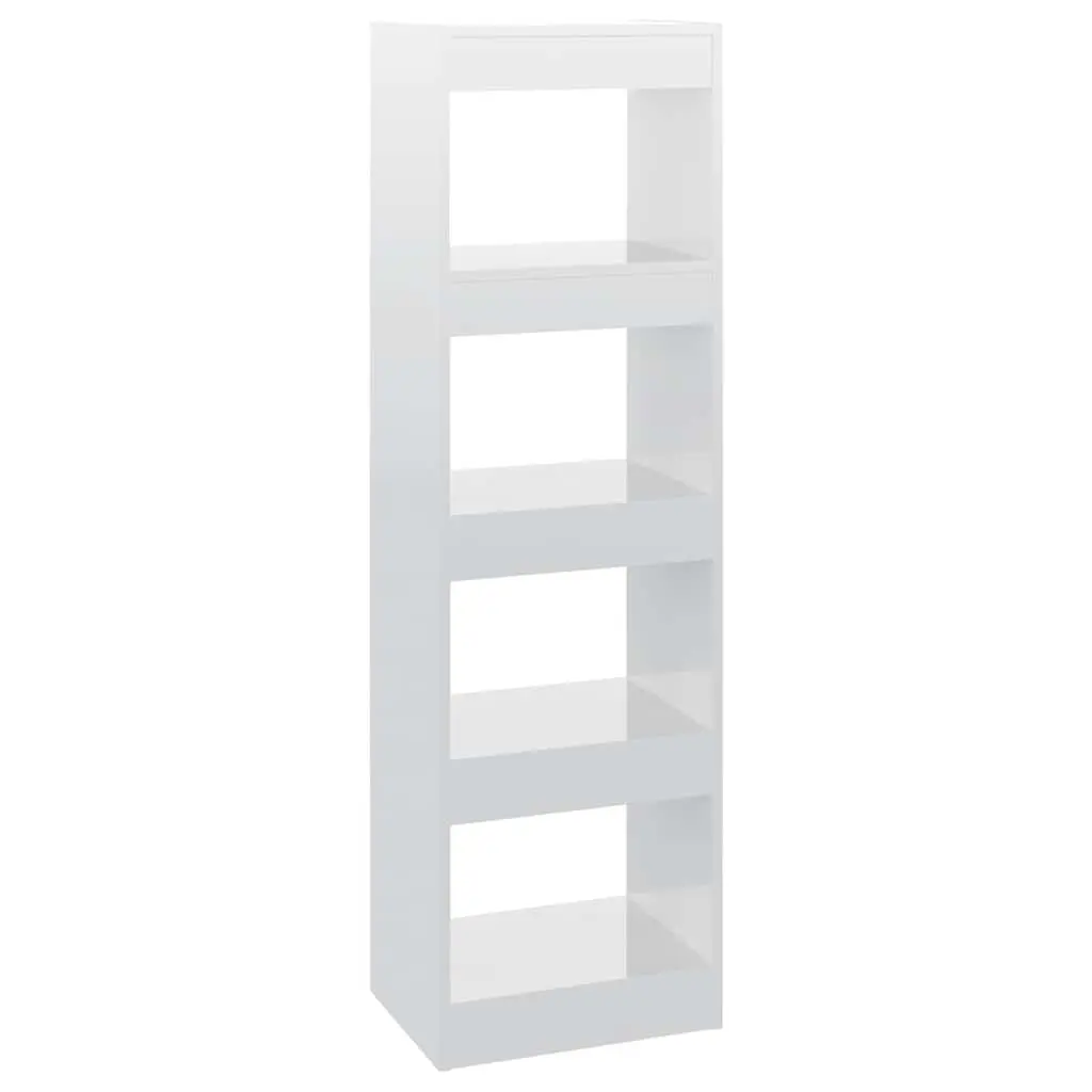 Book Cabinet White Gloss Room Divider Storage Bookshelf Display Organiser