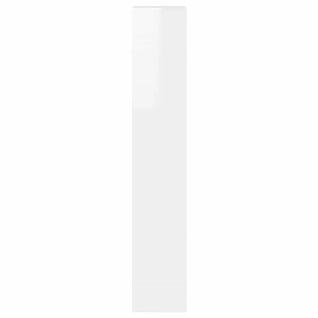 Book Cabinet White High Gloss Room Divider Storage Shelving Unit