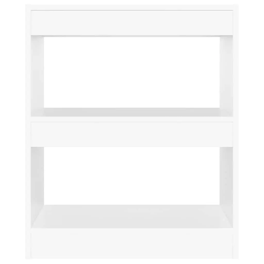 Book Cabinet White 60x30x72cm Sturdy Construction Room Divider Shelving Unit