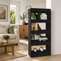 Black Cabinet Room Divider Bookshelf