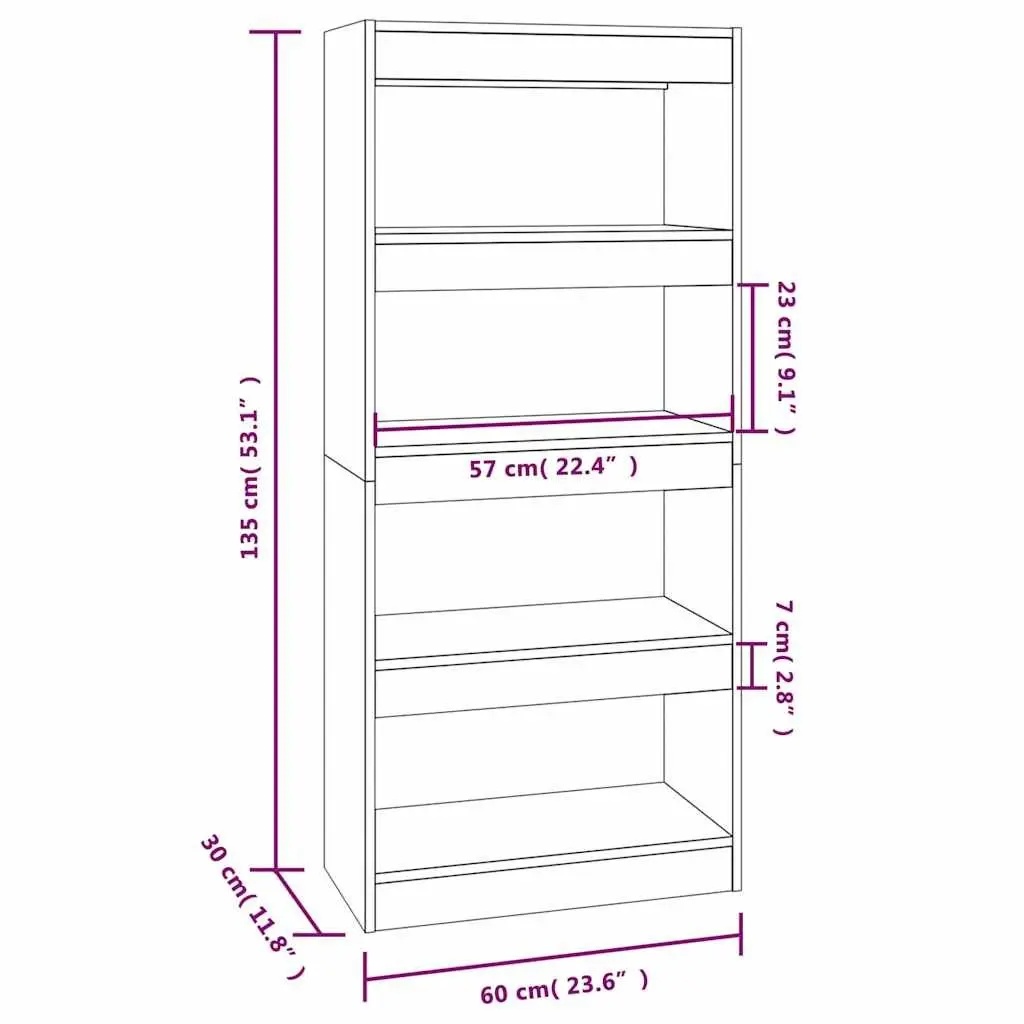 Black Book Cabinet Room Divider Bookshelf Standing Storage Shelving Unit