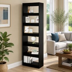 Black Wooden Book Cabinet with Ample Space