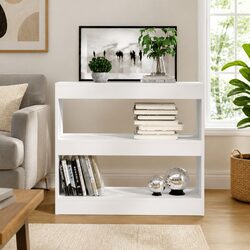 White Room Divider with Storage Space