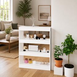 White Engineered Wood Bookshelf