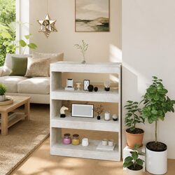 Grey Bookcase Room Divider