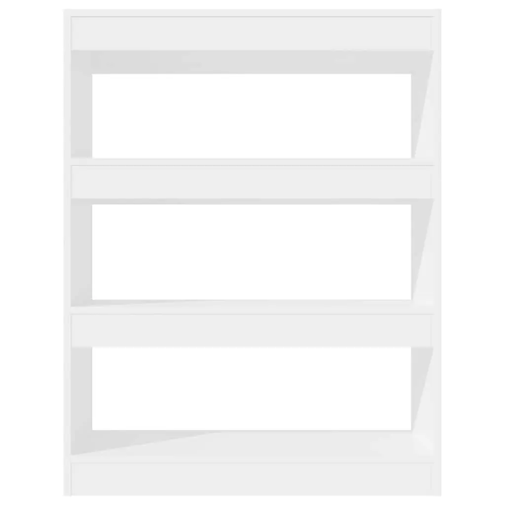 Book Cabinet White 80x30x103cm High Gloss Storage Shelving Unit Room Divider