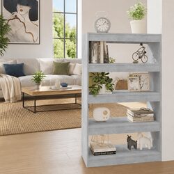 Grey Book Cabinet Room Divider