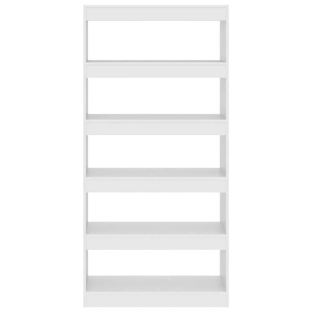 Bookshelf White 80x30x166cm Engineered Wood Room Divider Storage