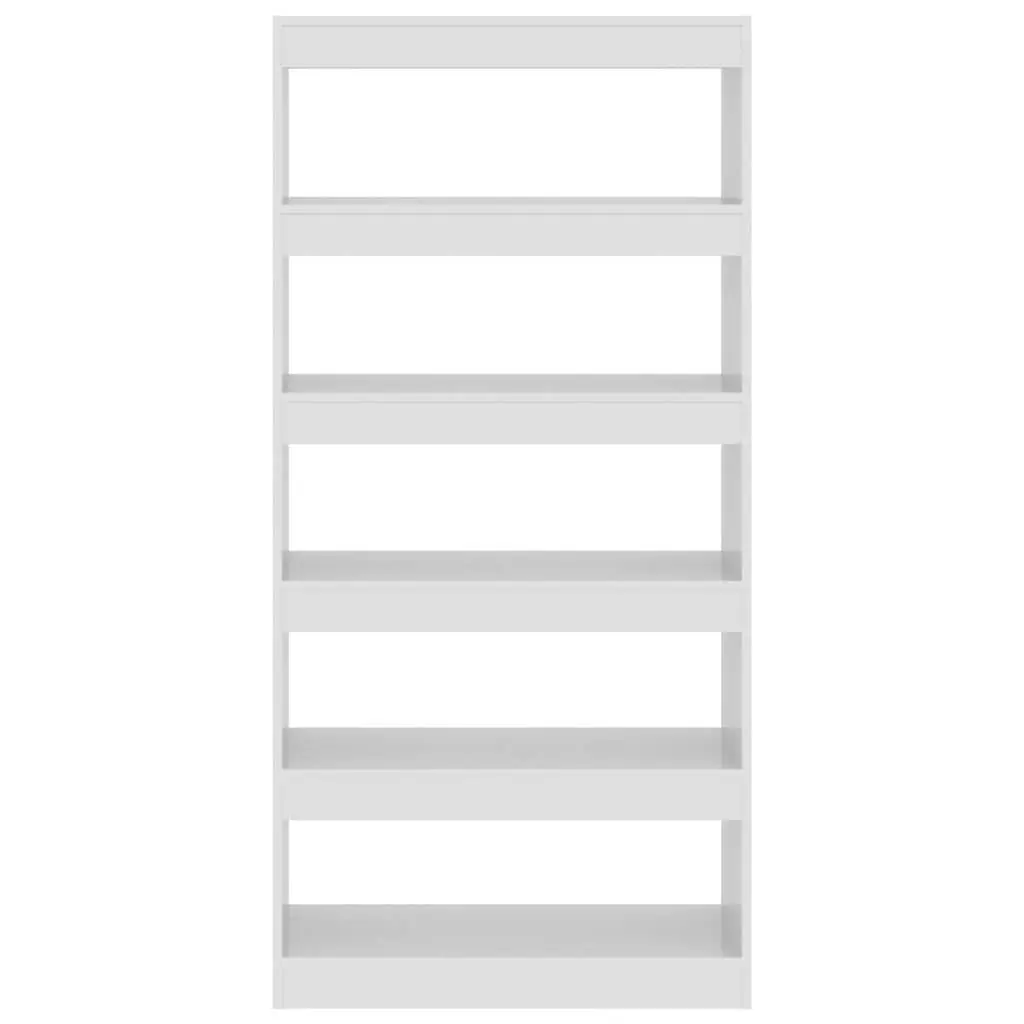 Book Cabinet White High Gloss Standing Shelf Storage Organiser Room Divider