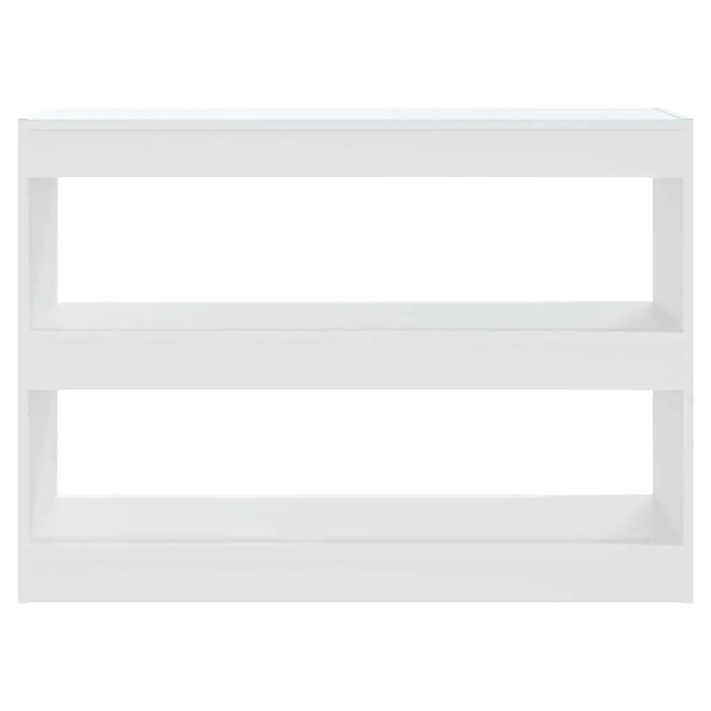 Book Cabinet White 100W x 30D x 72H cm Room Divider Shelving Unit Storage Organiser