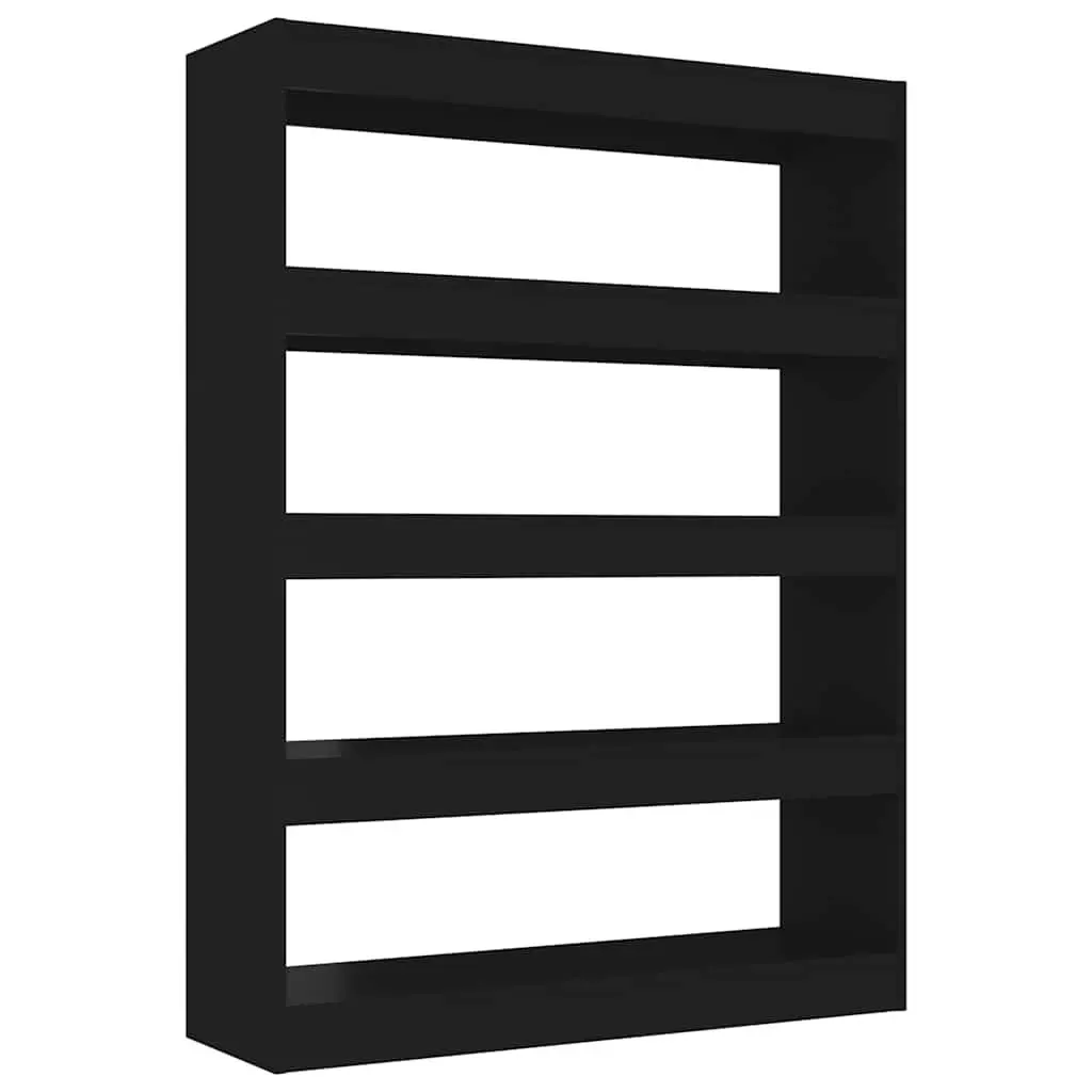 Black Bookshelf Organiser 100cm x 30cm x 135cm Open Shelving Room Divider Storage Unit