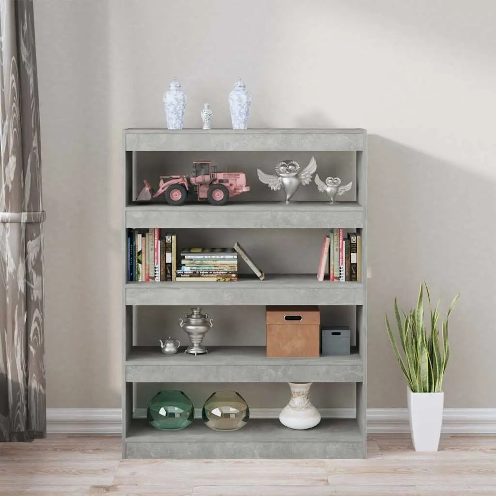 Book Cabinet Grey 100W x 30D x 135H cm Multi-purpose Storage Room Divider