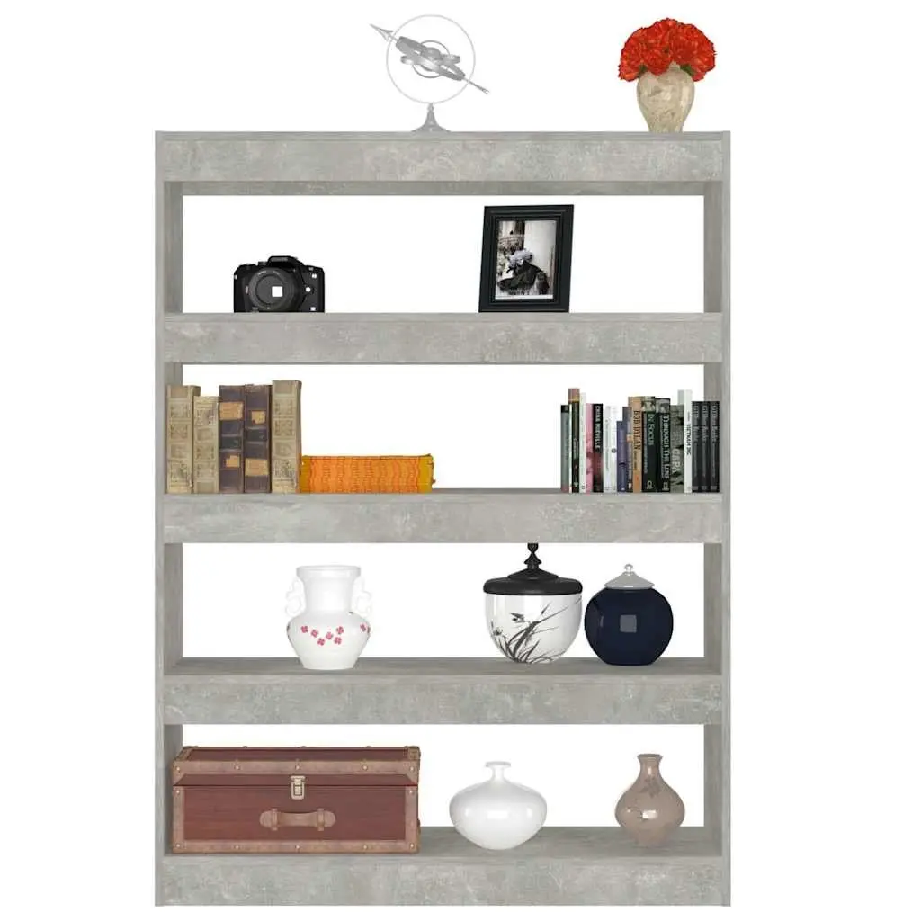 Book Cabinet Grey 100W x 30D x 135H cm Multi-purpose Storage Room Divider