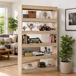 Brown Wooden Book Cabinet with Ample Storage Space