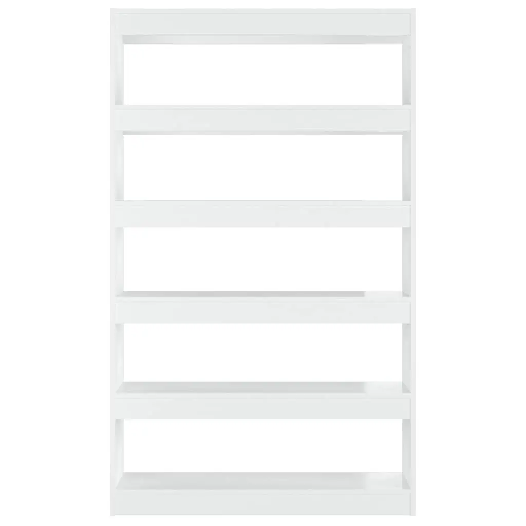 Book Cabinet High Gloss White Wooden Room Divider Storage Bookshelf