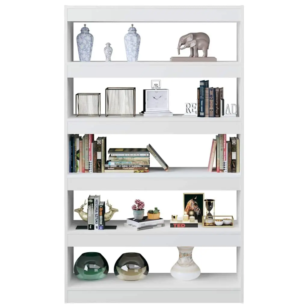 Book Cabinet High Gloss White Wooden Room Divider Storage Bookshelf