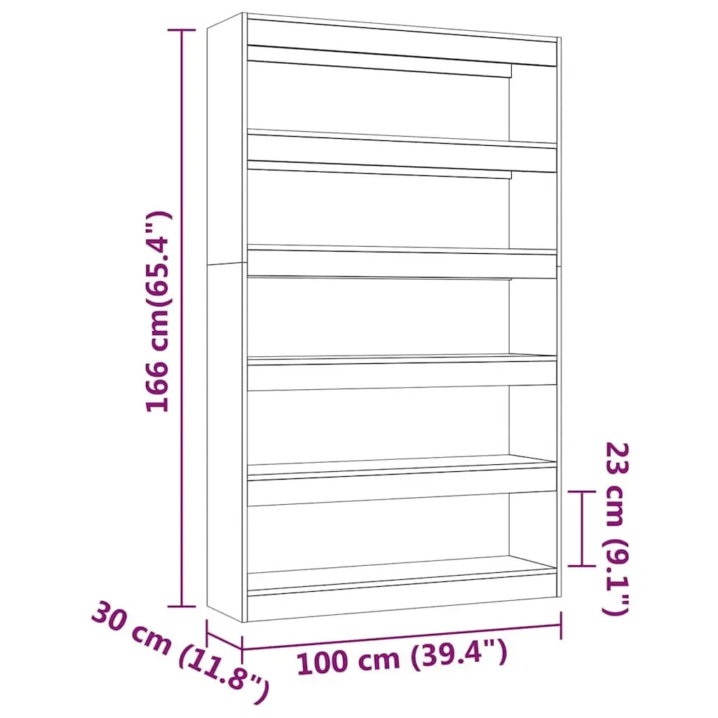 Book Cabinet High Gloss White Wooden Room Divider Storage Bookshelf