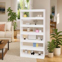 Compact White Book Cabinet 100x30x198 cm - Simple Storage