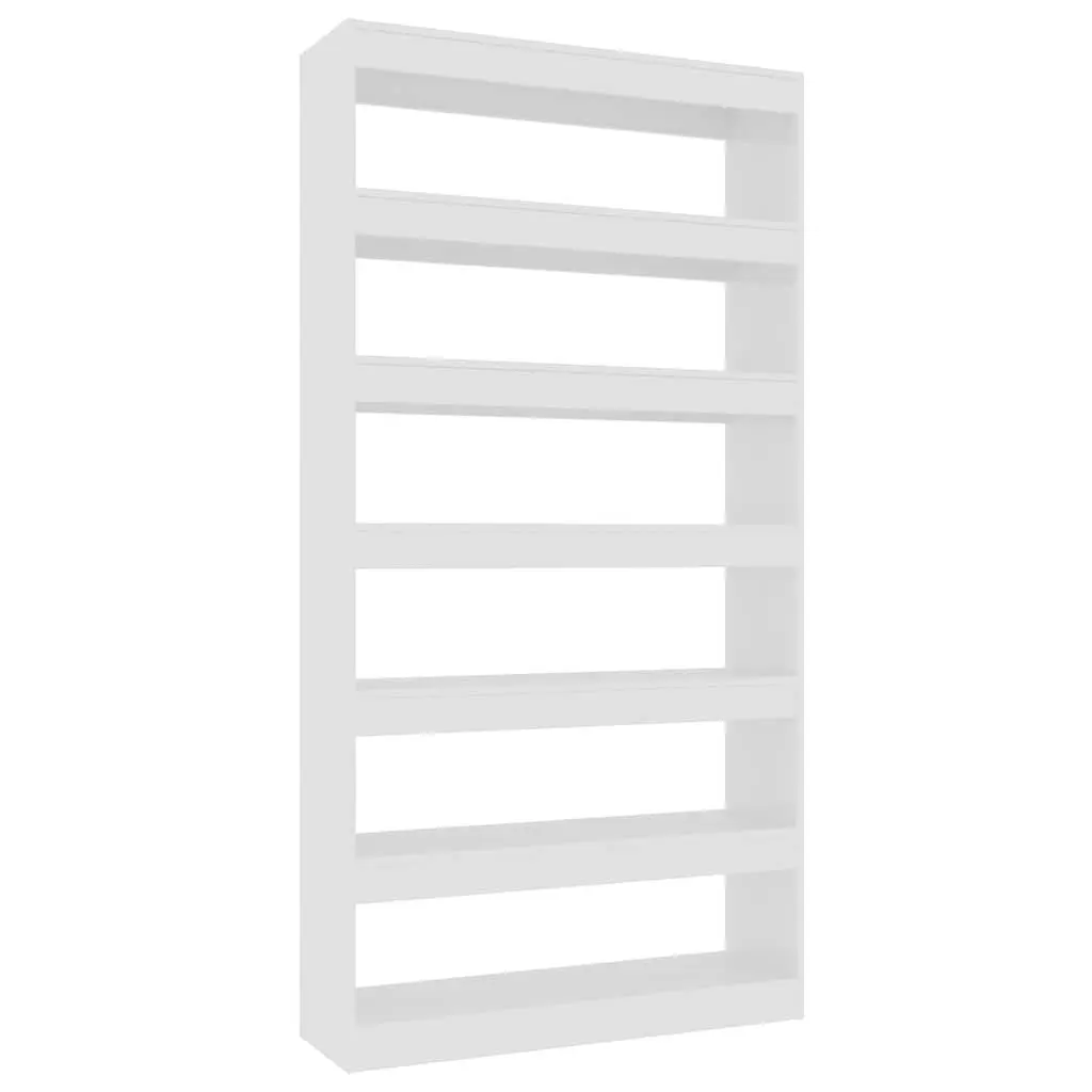 Book Cabinet Room Divider White High Gloss Tall Standing Shelving Unit